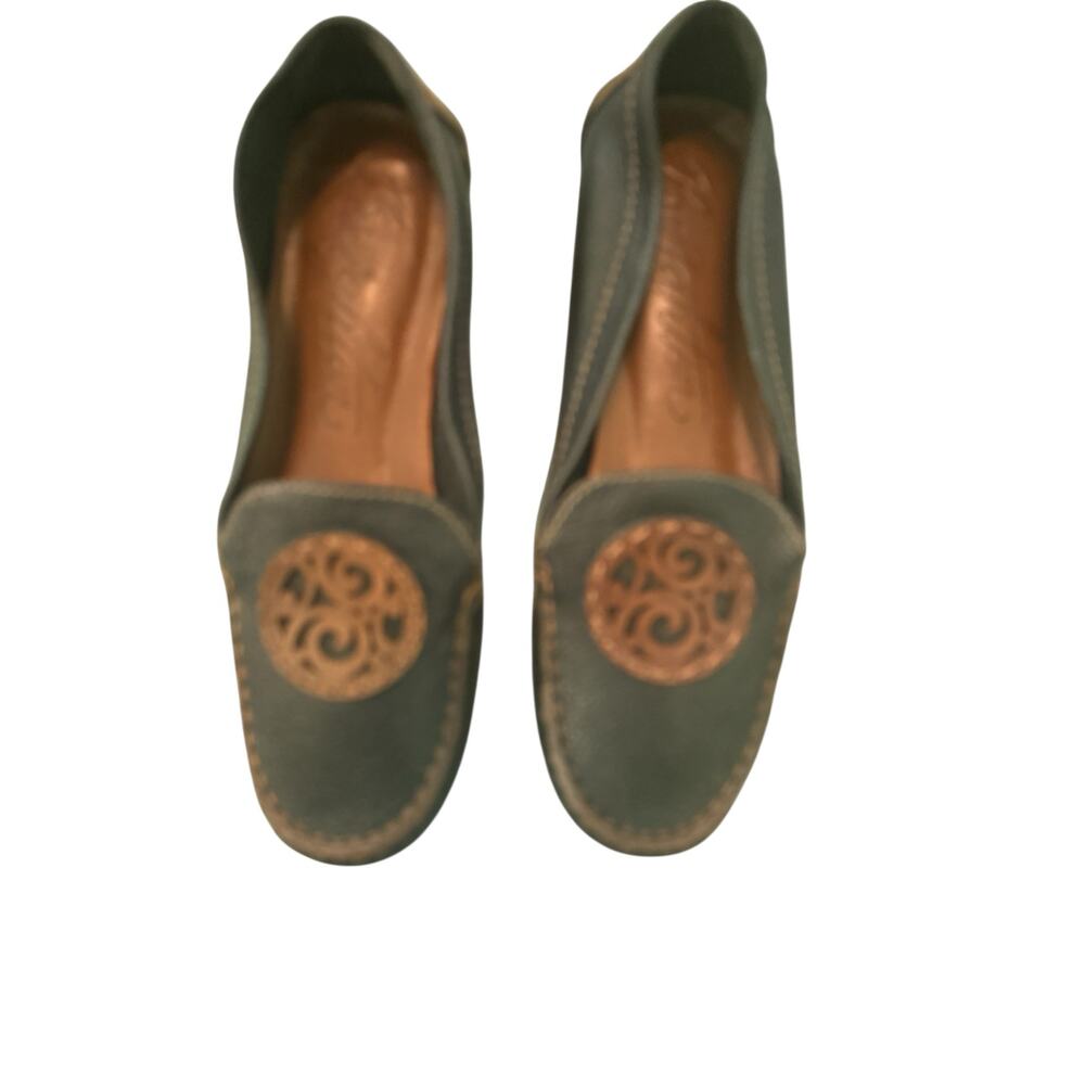 Brighton Leather Flats "Native" Made in Brazzil Black/Brown  7.5